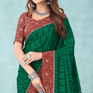 green-floral-printed-crepe-silk-saree