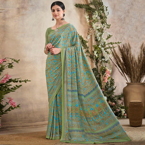 green-crepe-silk-floral-printed-saree