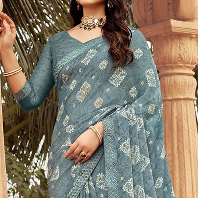 grey-floral-printed-chiffon-saree-7