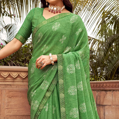 green-floral-printed-chiffon-saree-12