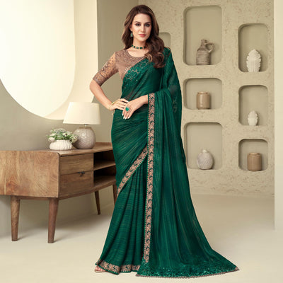 green-sequins-embroidered-georgette-saree-6