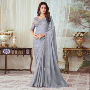 grey-floral-sequin-embroidered-satin-saree
