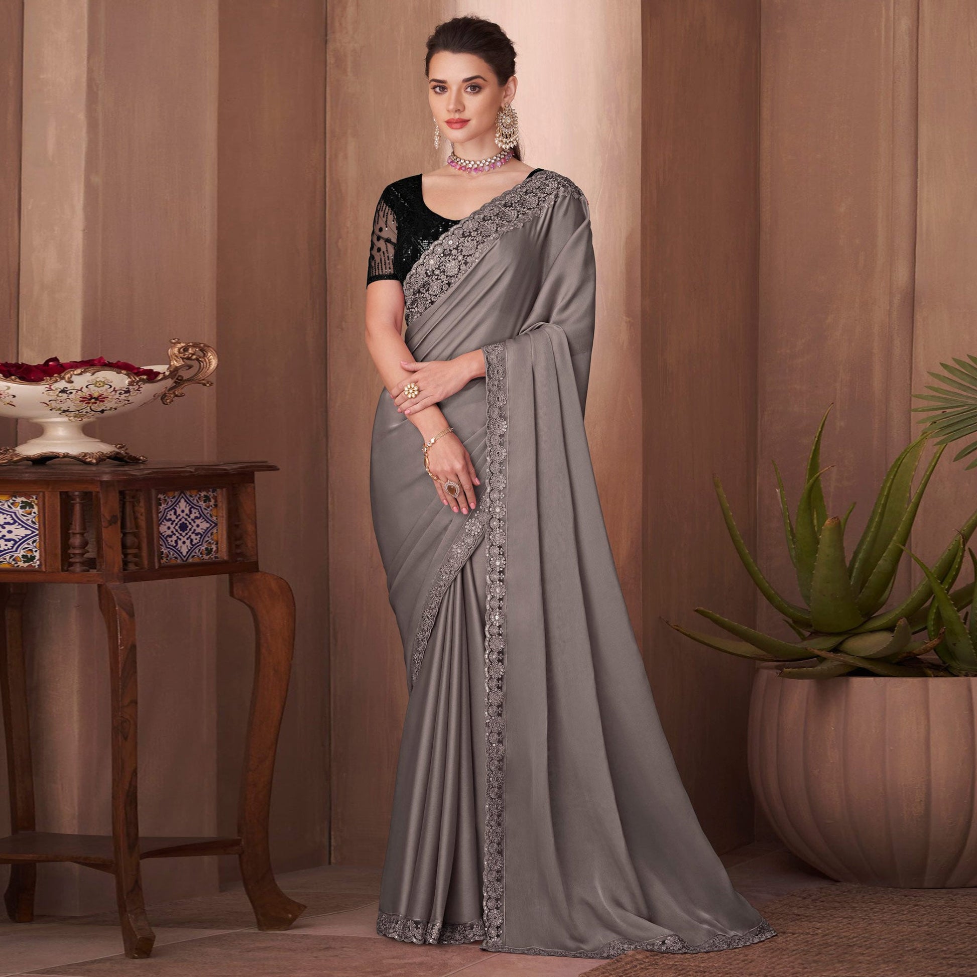 grey-embroidered-satin-saree