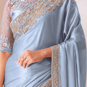 grey-floral-sequins-embroidered-chiffon-saree-9