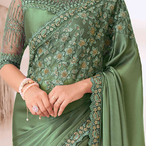 green-sequins-embroidered-satin-saree-1