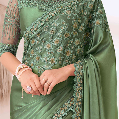 green-sequins-embroidered-satin-saree-1