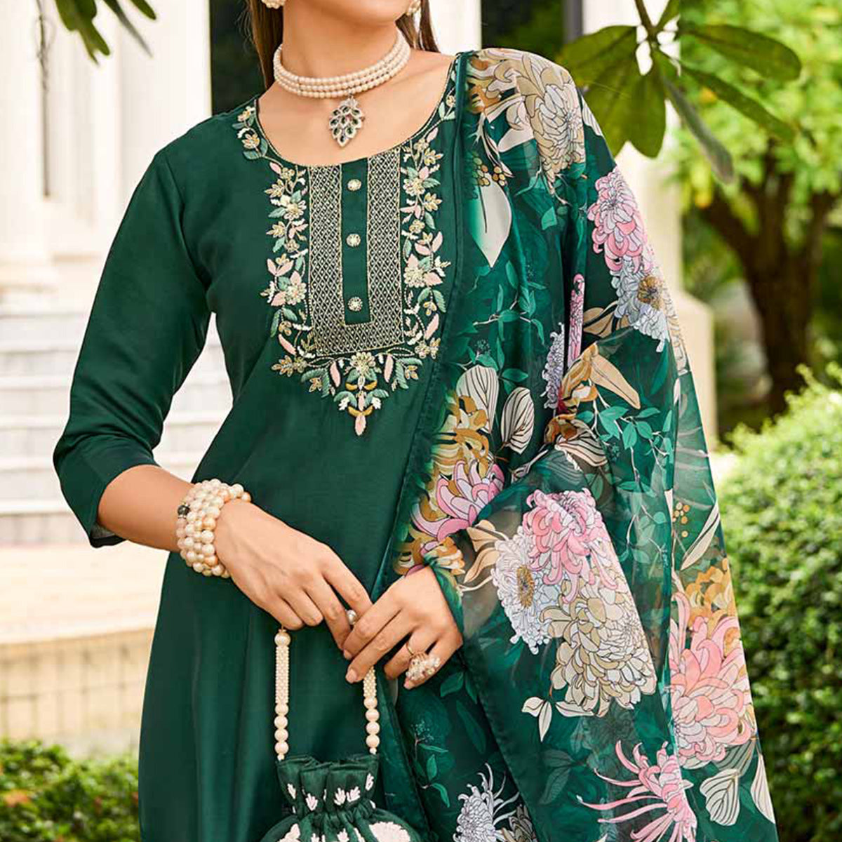 green-floral-embroidered-chanderi-silk-suit