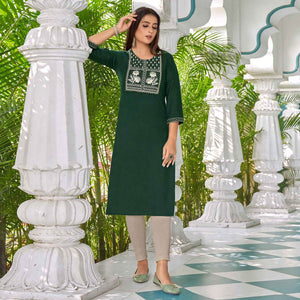 green-floral-embroidered-rayon-kurti-5