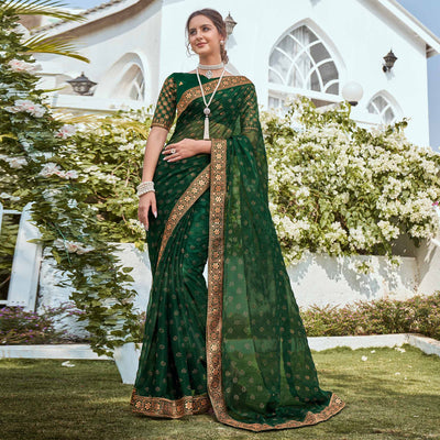 green-foil-printed-georgette-saree-with-embroidered-border-1