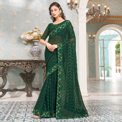 green-sequins-embroidered-georgette-saree-7