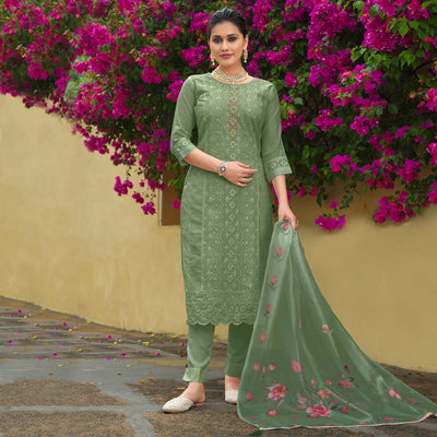green-chikankari-work-cotton-silk-salwar-suit