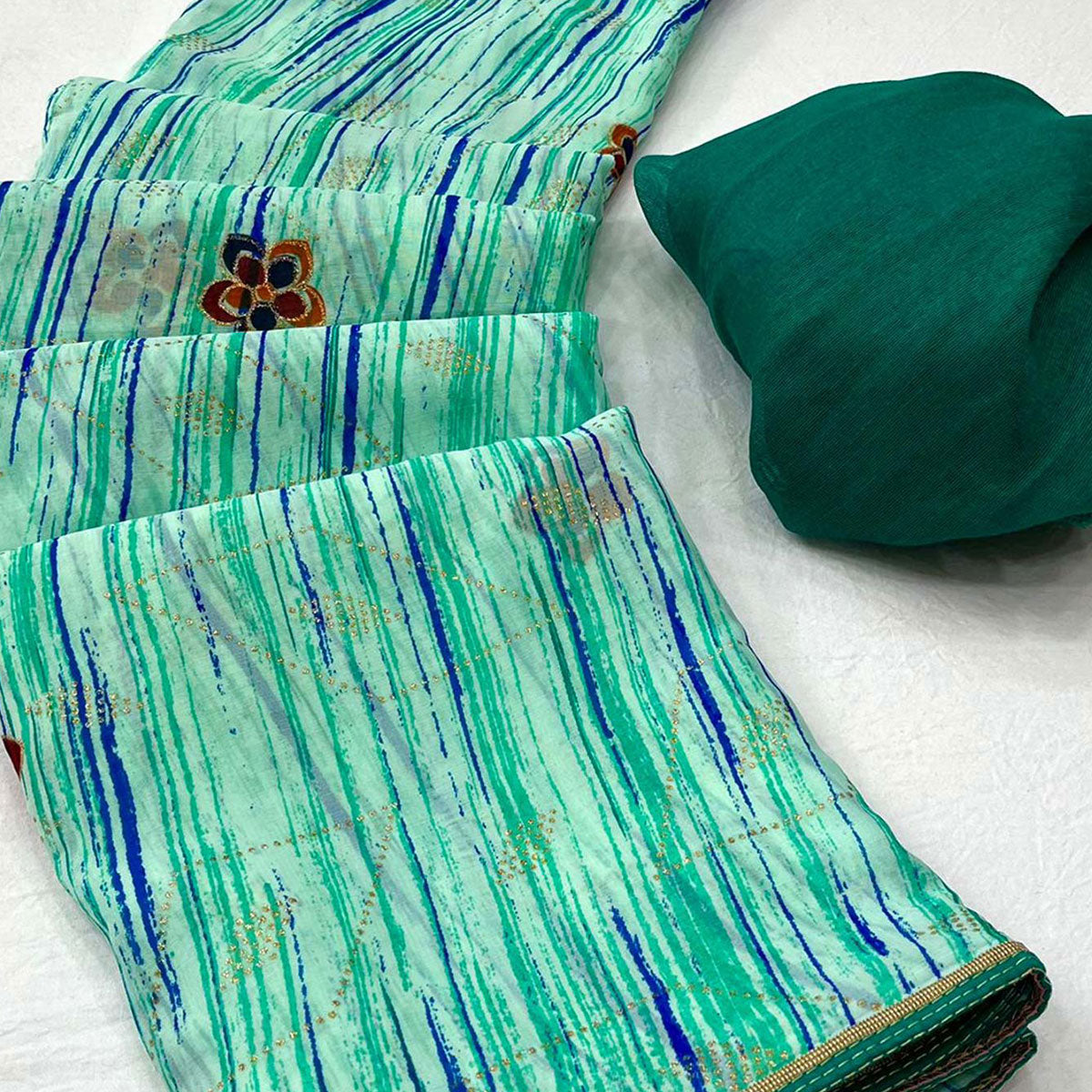 b-green-printed-raw-silk-saree-with-fancy-border