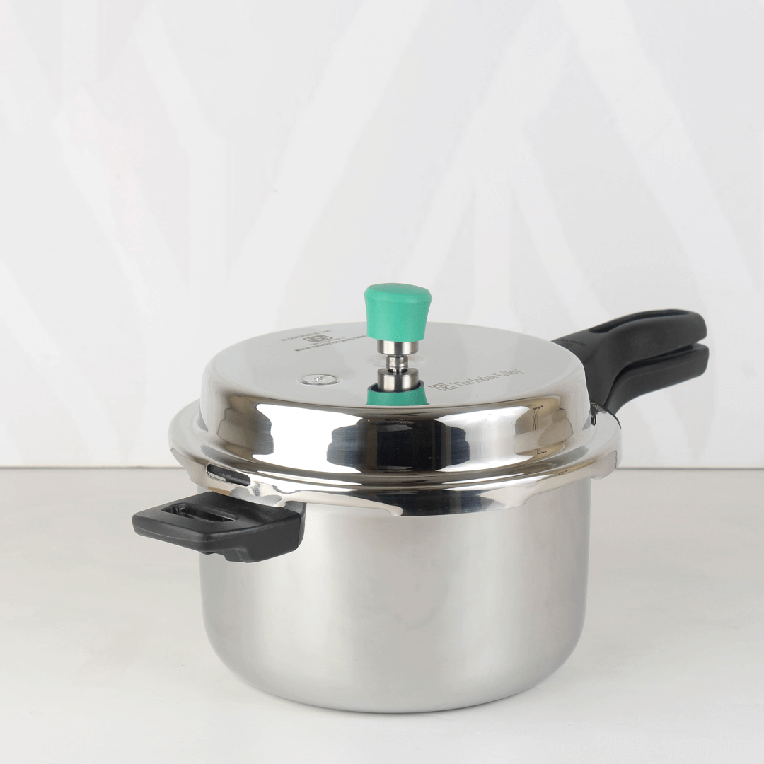 RapidCuk Tri-ply Stainless Steel Pressure Cooker, Premium Quality, 3 Layer Thick Body, Heavy Bottom, 100% Safe, ISI Certified, 5 Yr Warranty, Induction & Gas, 2/3/5L