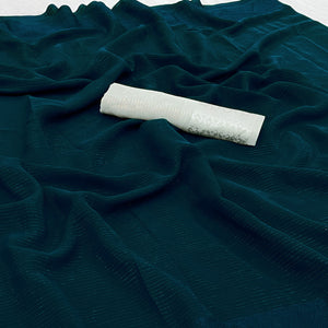 Morpich Zari Woven Georgette Saree