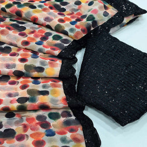 Multicolor Digital Printed Georgette Saree