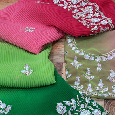 pink-green-sequins-embroidered-georgette-crush-saree