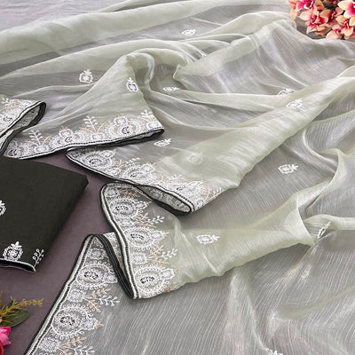 green-sequins-embroidered-chiffon-silk-saree