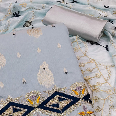 grey-floral-woven-banarasi-silk-dress-material-2