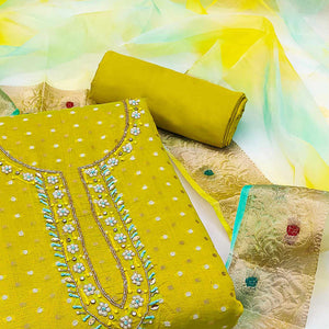 green-woven-with-handwork-modal-dress-material