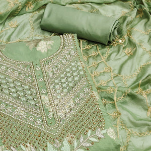 green-embroidered-chanderi-silk-dress-material