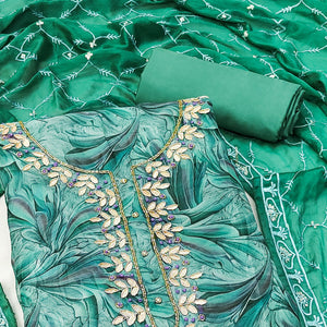 green-floral-printed-organza-dress-material-1