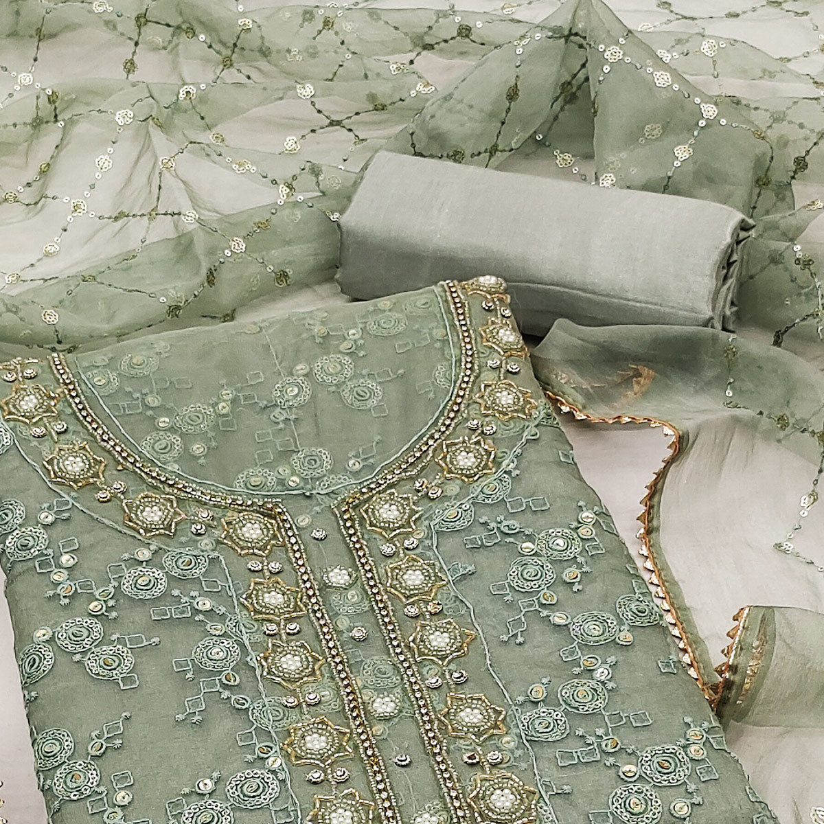 green-sequins-embroidered-organza-dress-material