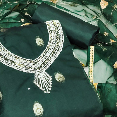 green-floral-woven-organza-dress-material-2