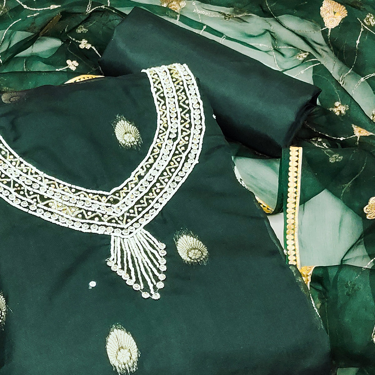 green-floral-woven-organza-dress-material-2