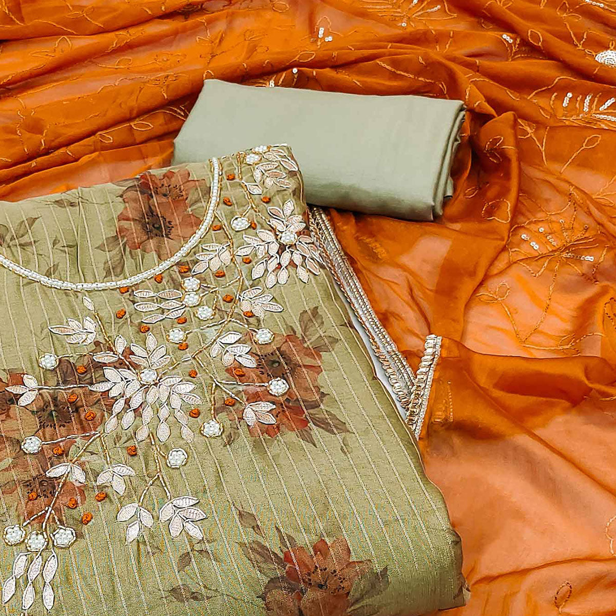 green-orange-floral-digital-printed-with-handwork-chanderi-silk-dress-material