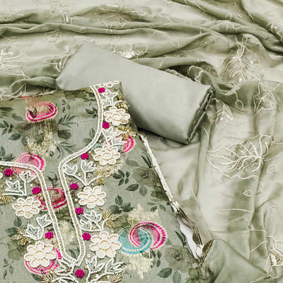 green-woven-chanderi-silk-dress-material-1