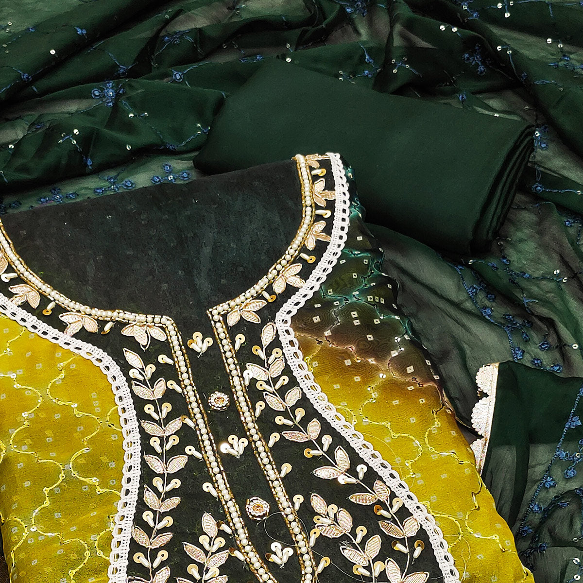 green-sequins-embroidered-organza-dress-material-1