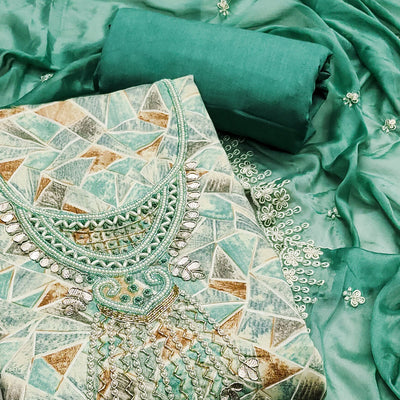 green-geometric-printed-with-handwork-pure-cotton-dress-material