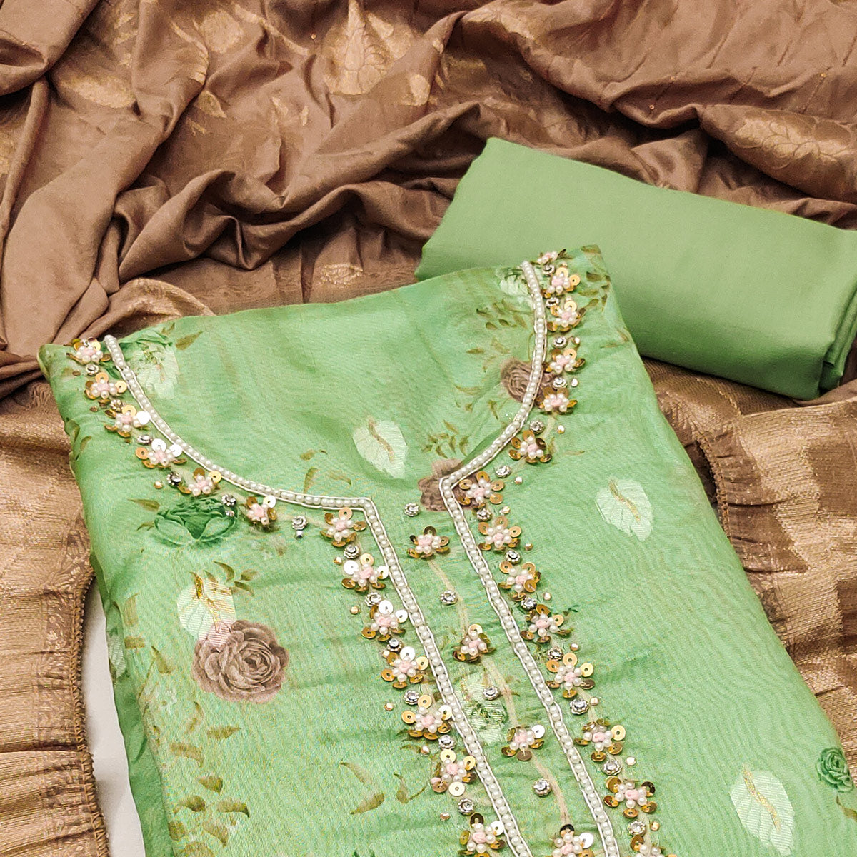 green-floral-digital-printed-with-handwork-organza-dress-material-1