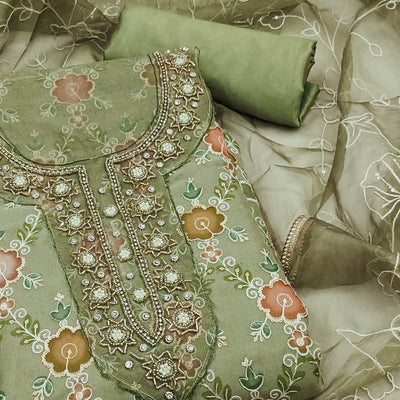 green-digital-printed-with-hand-embroidered-organza-dress-material