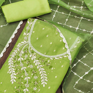 green-woven-with-handwork-shimmer-banarasi-silk-material-material