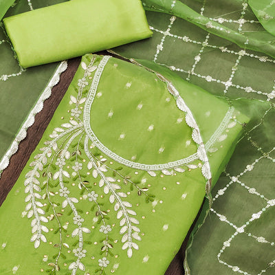 green-woven-with-handwork-shimmer-banarasi-silk-material-material