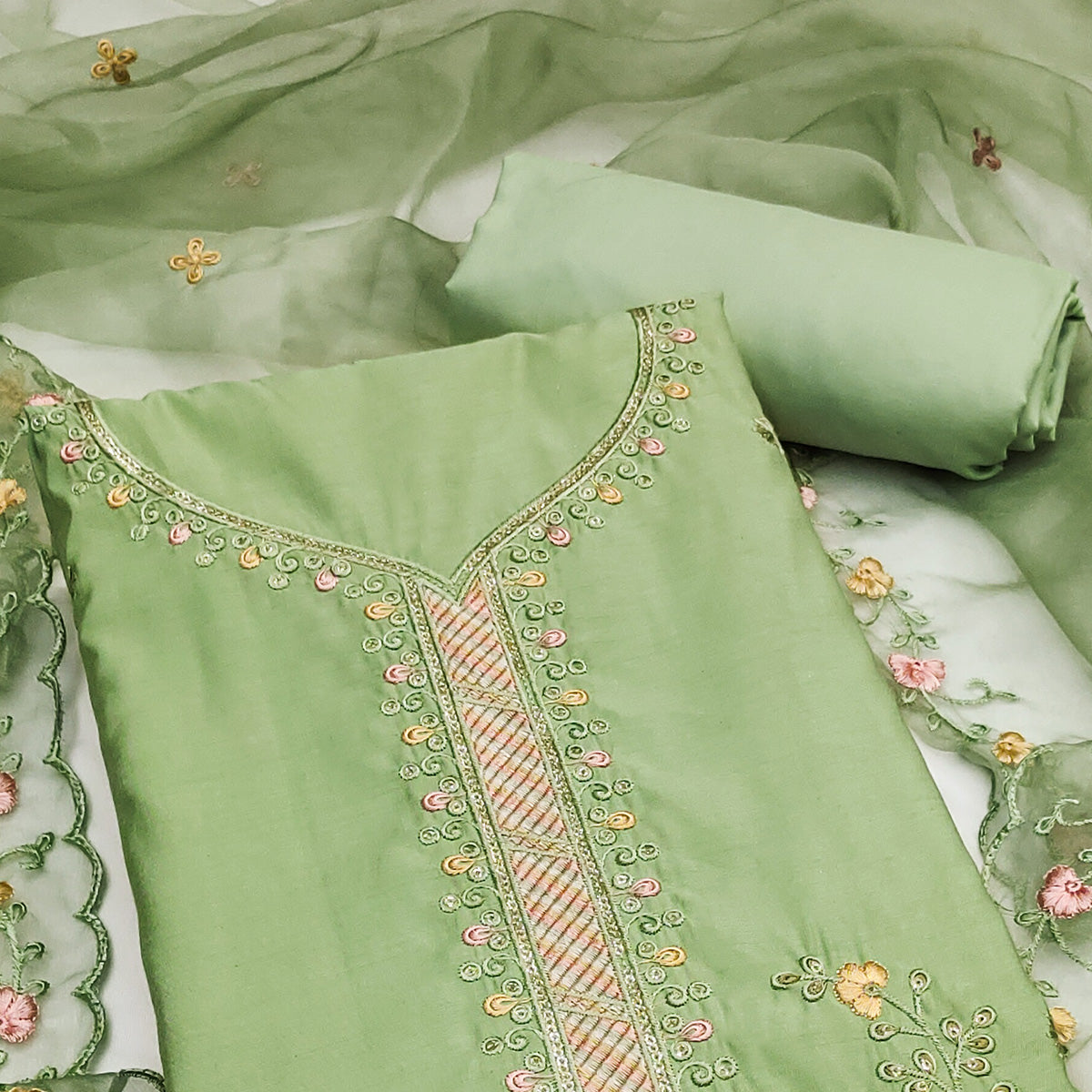 green-floral-sequins-embroidered-cotton-silk-dress-material-9