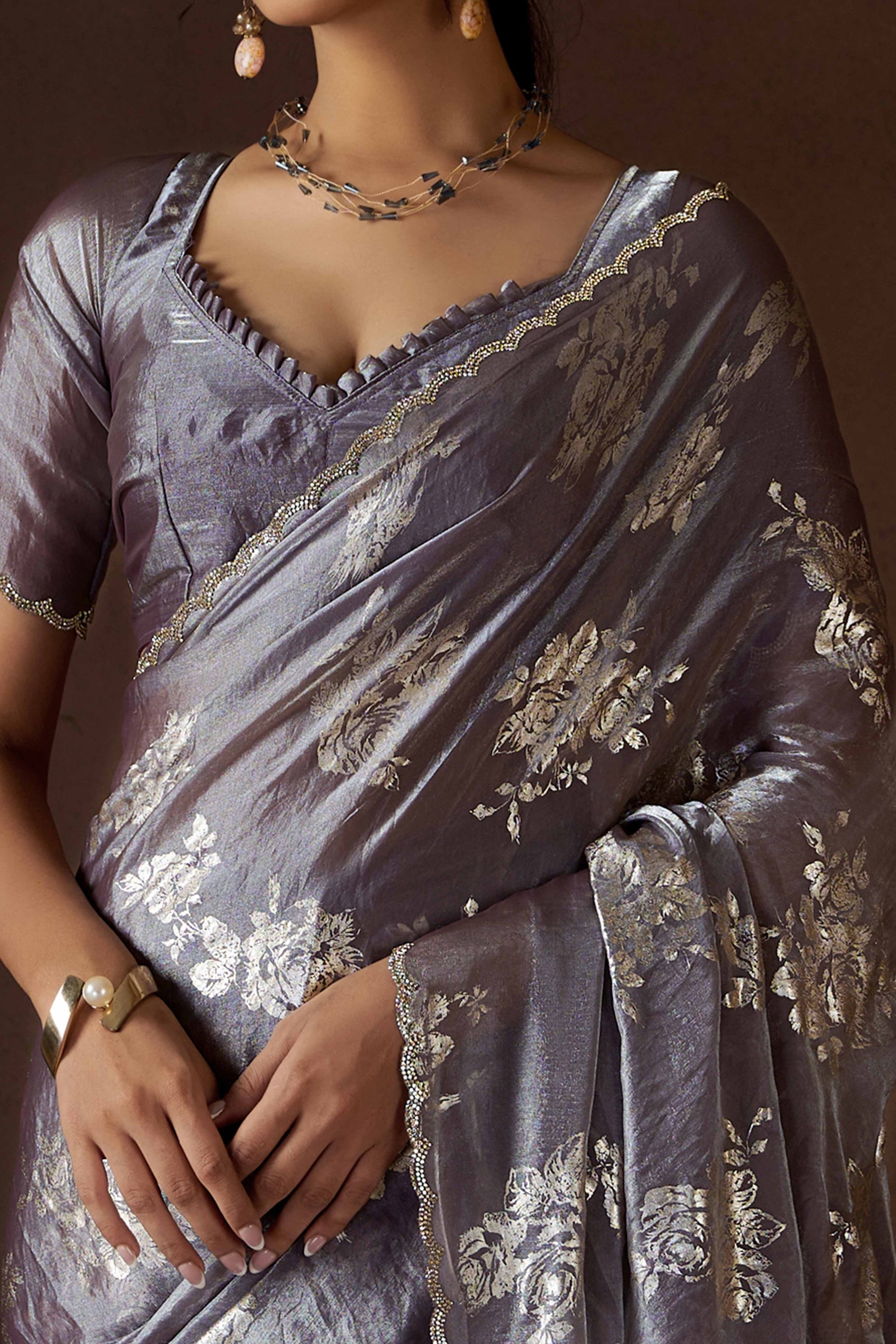 grey-floral-foil-printed-satin-silk-saree-with-zarkan-border-4