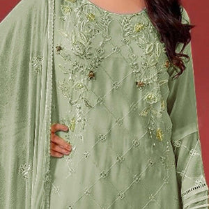 green-heavy-embroidered-work-georgette-dress-material