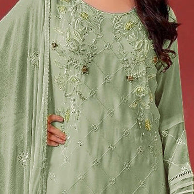 green-heavy-embroidered-work-georgette-dress-material