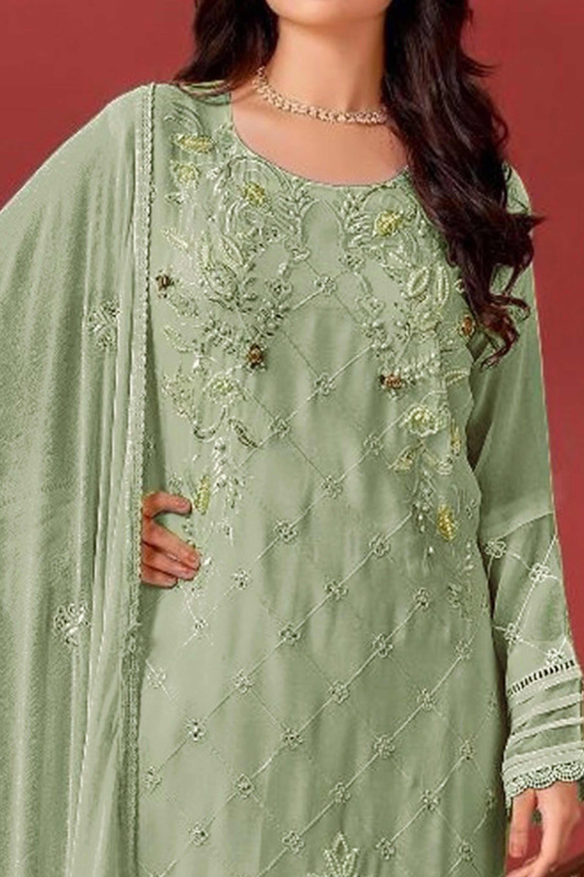 green-heavy-embroidered-work-georgette-dress-material