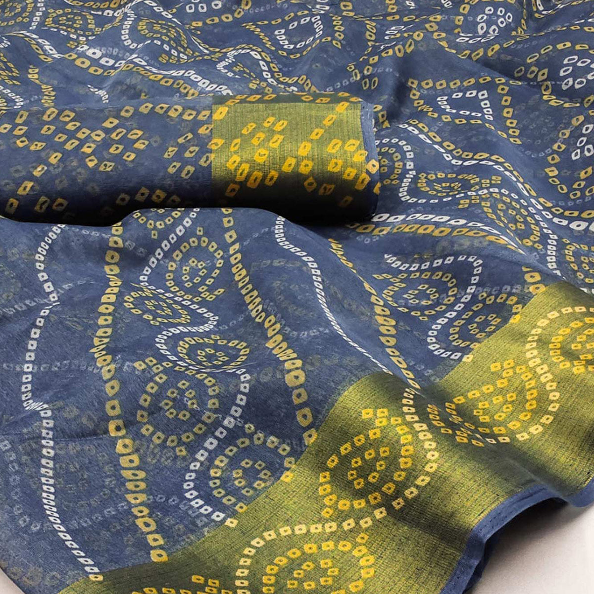 grey-bandhani-printed-poly-cotton-saree