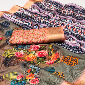 green-peach-digital-printed-cotton-silk-saree-with-jacquard-border