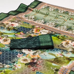 green-floral-digital-printed-cotton-silk-saree-with-woven-border