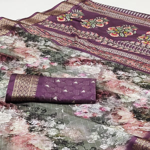 grey-floral-digital-printed-cotton-silk-saree-with-woven-border