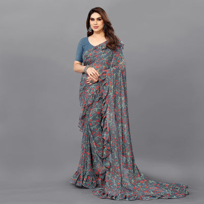 grey-floral-printed-georgette-saree-7