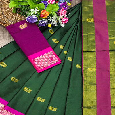 green-butti-work-woven-cotton-silk-saree