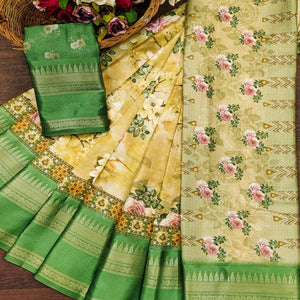 green-floral-digital-printed-cotton-silk-saree-6