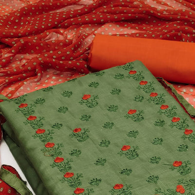 green-floral-embroidered-poly-cotton-dress-material-2