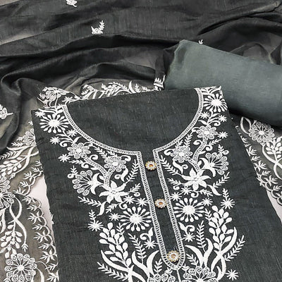 grey-floral-embroidered-chanderi-dress-material-7